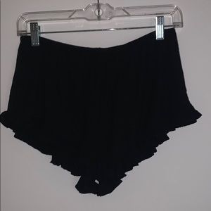 Black sleep shorts